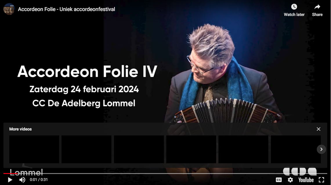 Affiche. Adelberg Lommel. Accordéon Folie IV - Gwen Cresens, Duo Paris-Moscou, Marcel Loeffler Quartet & Duo Septyn. 2024-02-24
